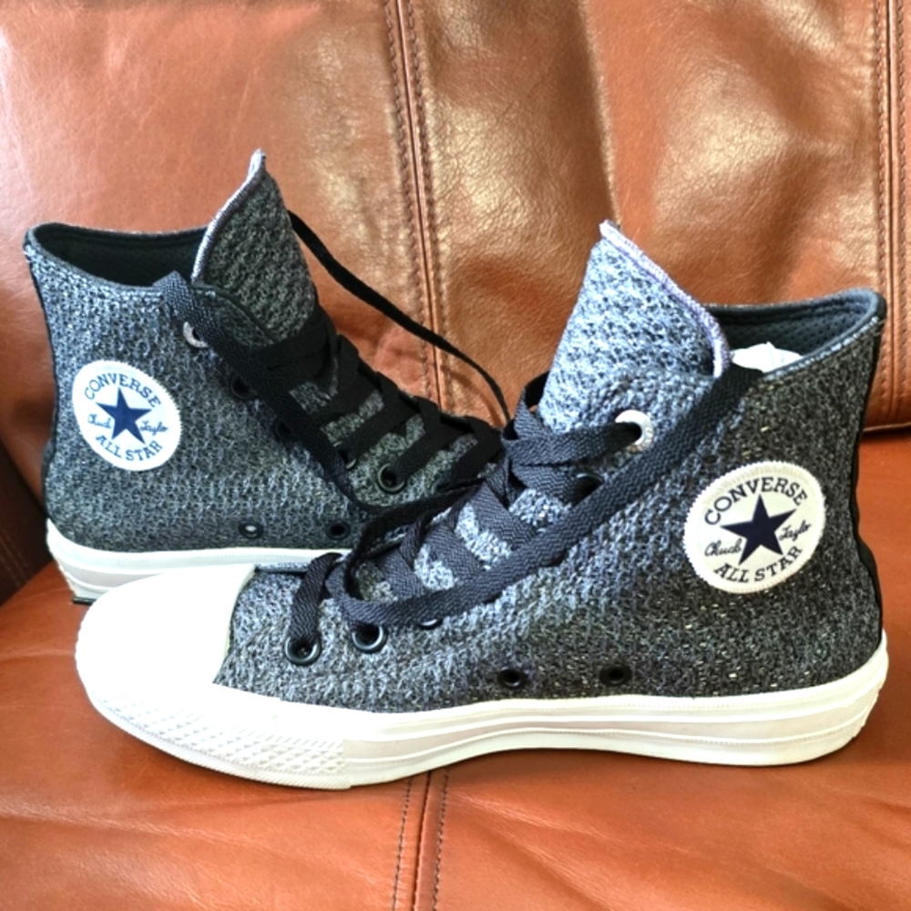 Converse Chuck Taylor All Star Textured Black and White High-Tops Unisex